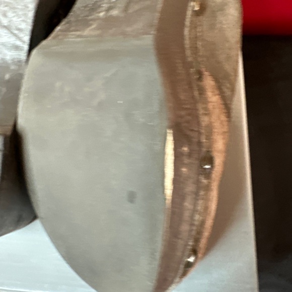 WOMEN'S FRANCO SARTO SUEDE CLOG/ MULES DARK BROWN/NAVY BLUE SIZE 7M - Picture 3 of 9